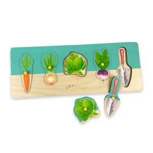 Lovevery Community Garden Wooden Vegetables Puzzle Brand New